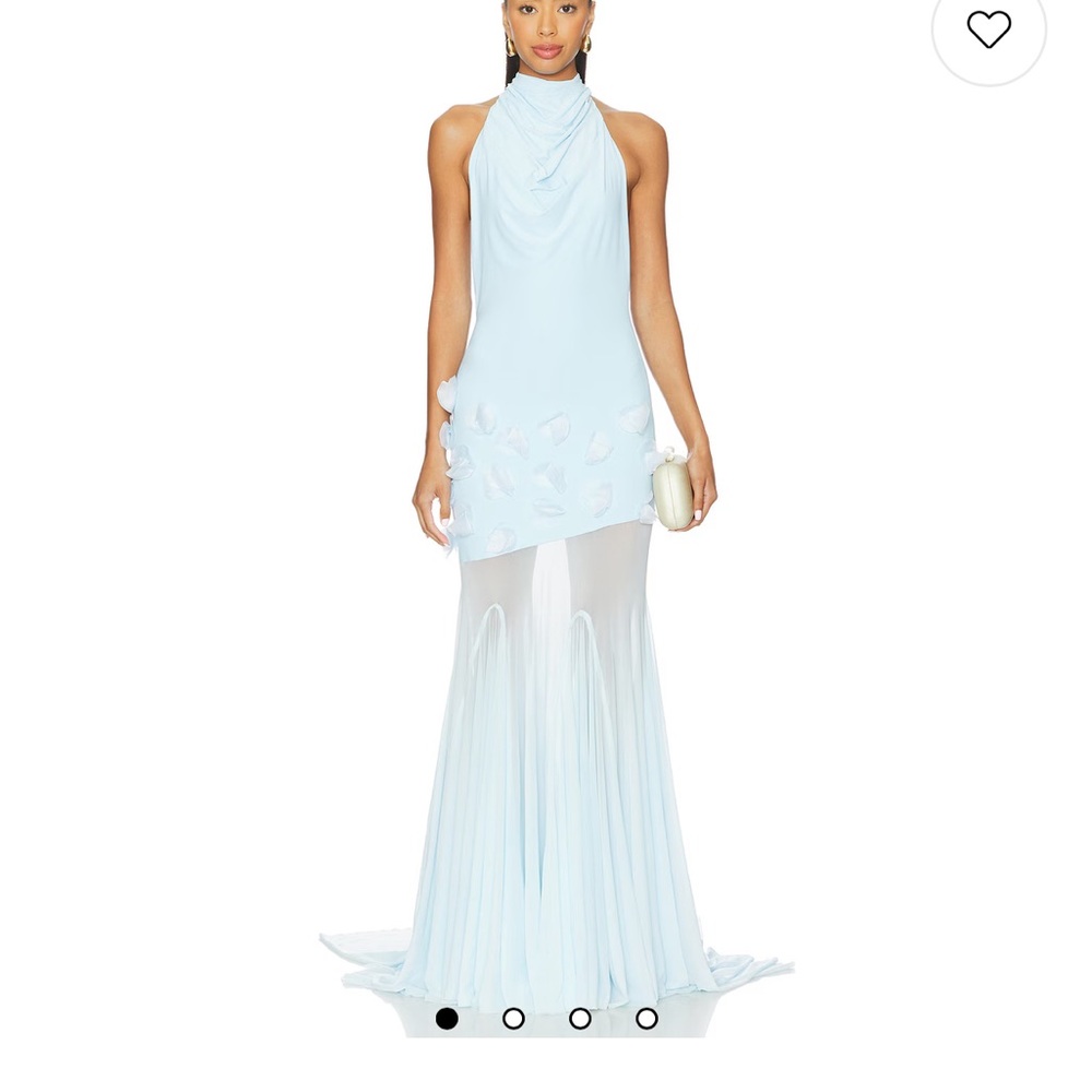 Elegant High Low Light Blue Dress